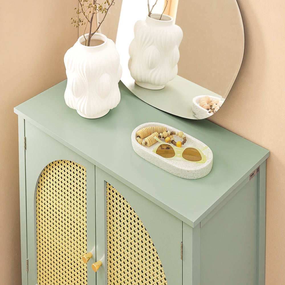Meuble de rangement - SoBuy® - Meuble à chaussures - 4 tiroirs et 2 portes -