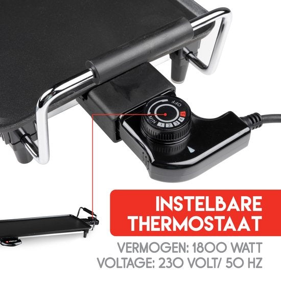 Plancha Teppanyaki Alpina - XL - Thermostat réglable - 1800 watts