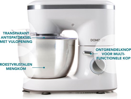 DOMO DO9175KR - Robot ménager PUUR - 4 L - Blanc