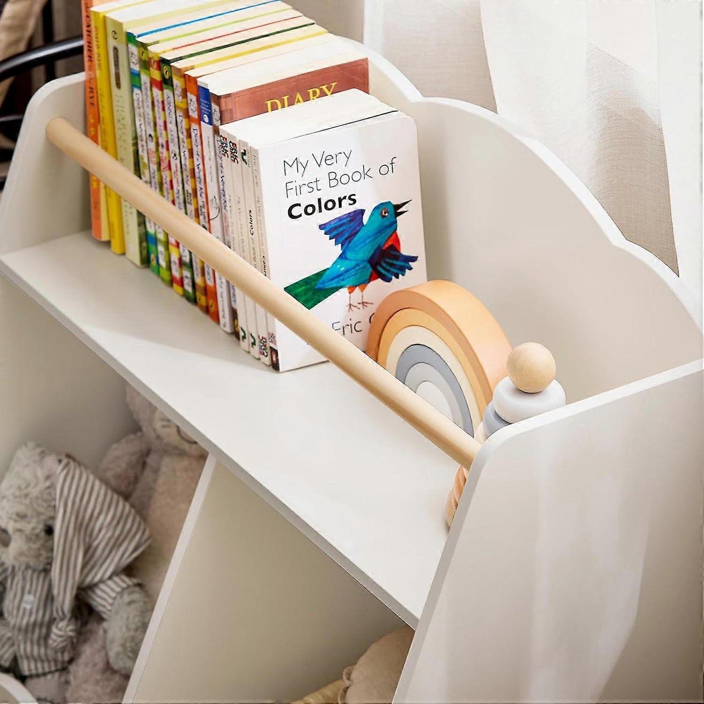 SoBuy Bibliothèque - KMB100-K-W - MDF & Bois - 61x35x71cm - Blanc