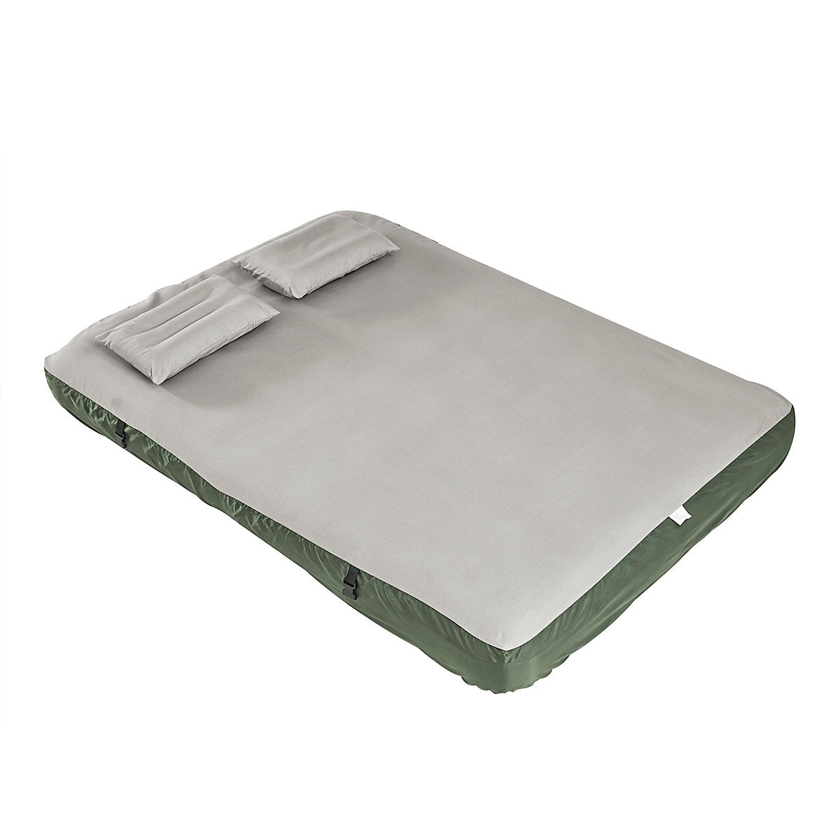 Matelas gonflable SoBuy 191 x 137 x 22 cm - Coussins intégrés - 150 kg - Gris/Vert foncé