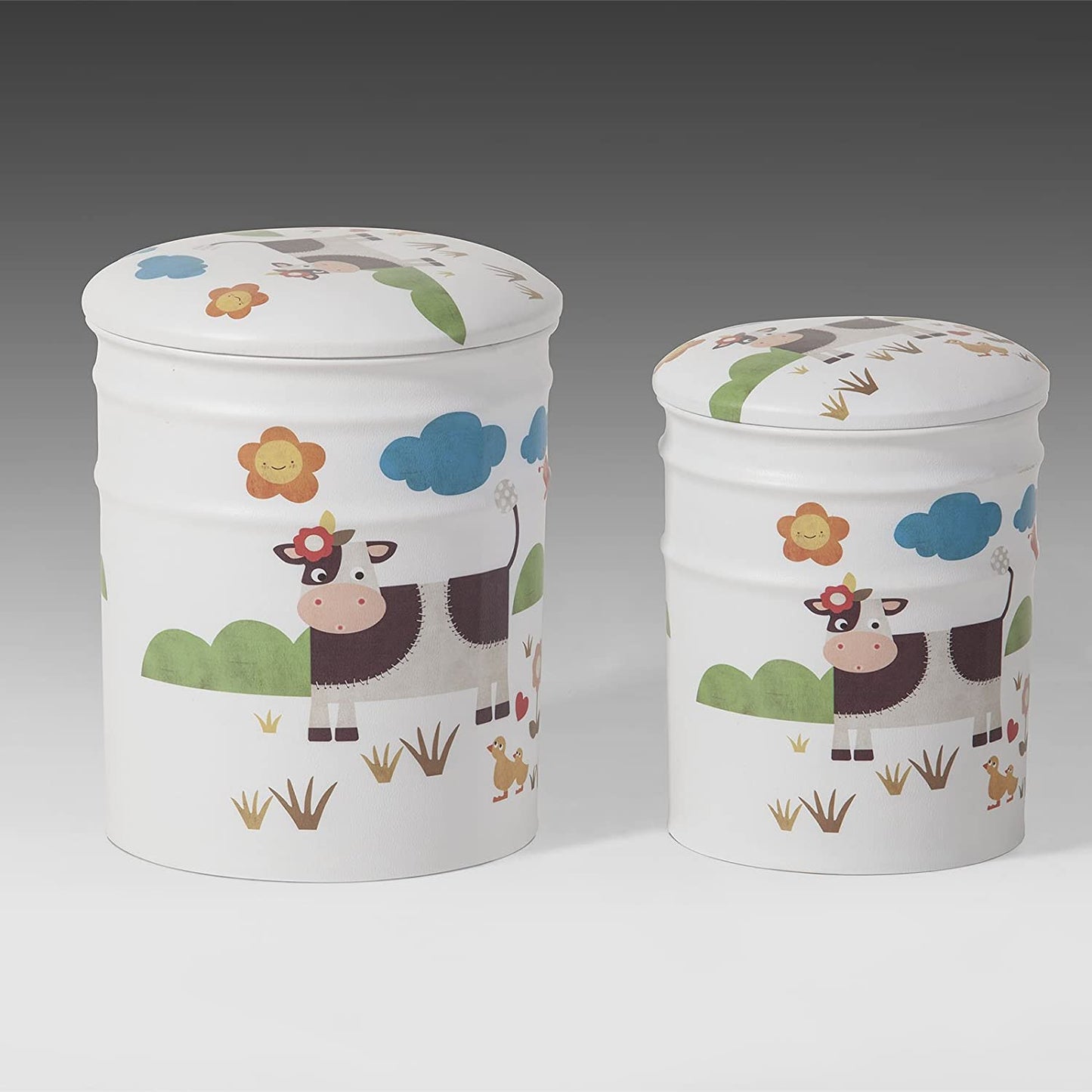 Lot de 2 tabourets de rangement SoBuy Panca – Rembourrés – 37 x 30 x 30 cm
