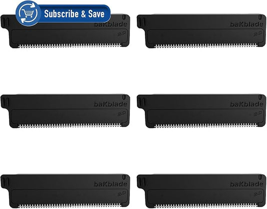 baKblade Lames de rasoir - Dryglide Cartouches de recharge - 6 pièces - Noir
