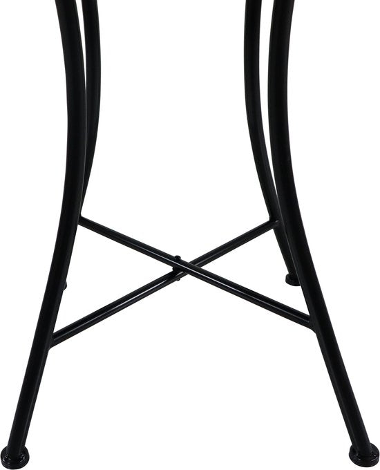Table de bistrot AXI Amélie - Earth Brown – Table de jardin en métal – Ronde – 60 x 60 x 75 cm - Effet mosaïque – Incrustée de carreaux en céramique – Pour le jardin, la terrasse et le balcon