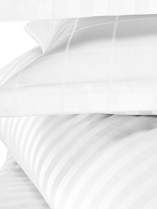 Housse de couette De Witte Lietaer en satin de coton Zygo - Lit jumeaux - 240 x 220 cm - Blanc