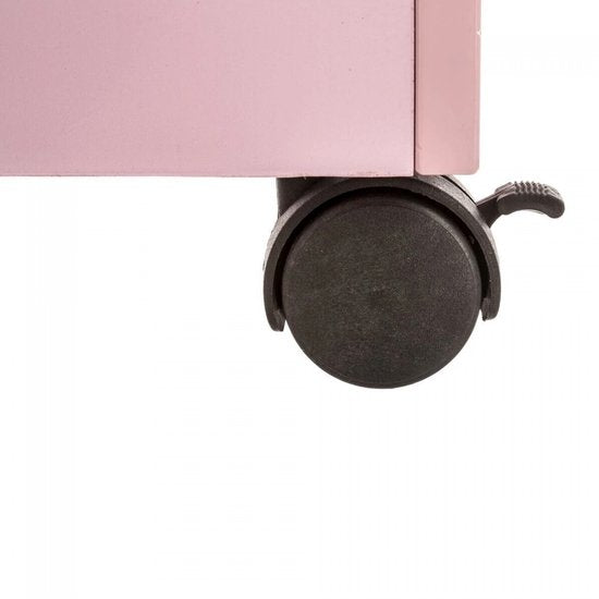Boîte de rangement à roulettes Sphera - 40 x 30 x 28 cm - Rose