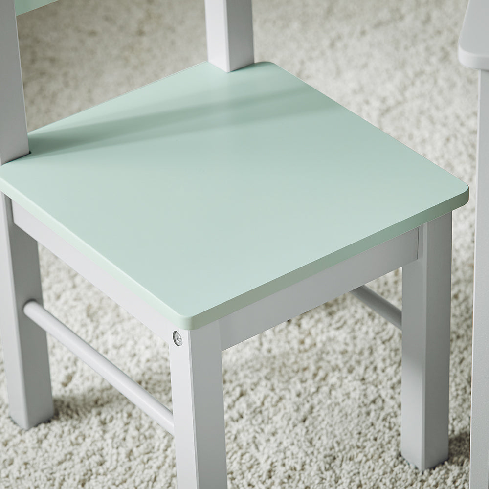 SoBuy Table enfant avec 2 chaises - Max. 75 kg - 60 x 60 x 48 cm - Vert clair