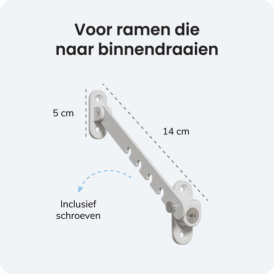 Barrière de fenêtre - Serrure - Sécurité - Porte - Retenue - Loquet - Crochet de vent - Outrigger - Pour l'extérieur et l'intérieur - Crochet de cabine - Basculant - Blanc - Luft
