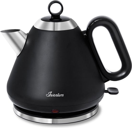 Inventum HW617B - Bouilloire rétro - Capacité 1,7 litre - Acier inoxydable - 2200 watts - Noir/ acier inoxydable