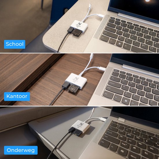 Nuvance SD Card Reader - 3 en 1 - Micro SD Card - USB to USB C - 8-Pin - Convient à tous les téléphones, tablettes et ordinateurs portables