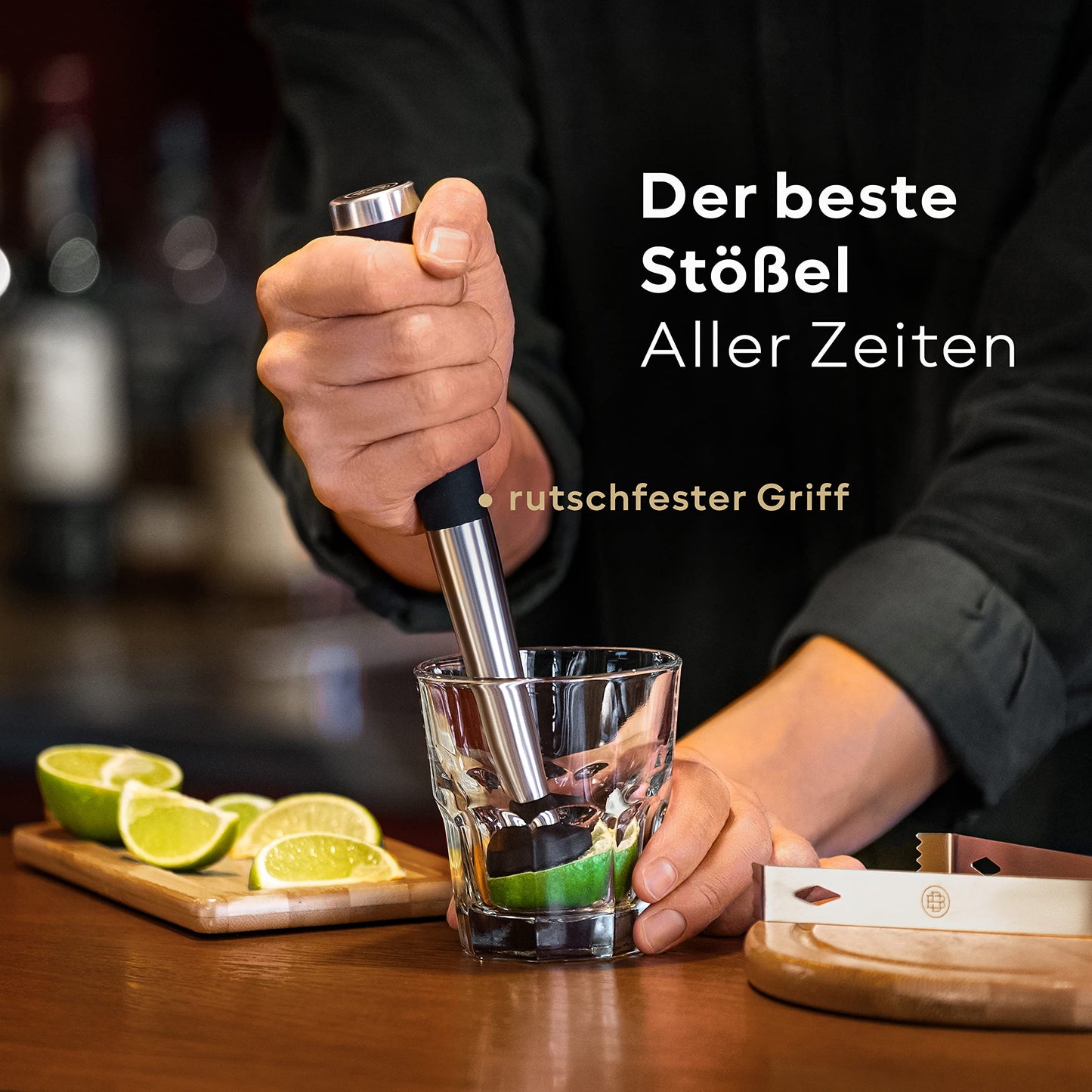 BarDeluxe : set de cocktails professionnel - 12 pièces - shaker de 750 ml - acier inoxydable 304 - argent