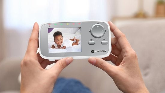 Motorola Nursery Baby Monitor - VM482 - Baby Monitor avec caméra - Vision nocturne infrarouge - Zoom numérique - Surveillance de la température - Blanc