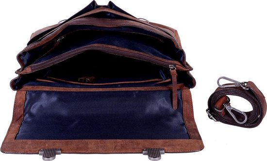 Sacoche pour ordinateur portable DSTRCT Wall Street A4 - 15,4 pouces - Marron