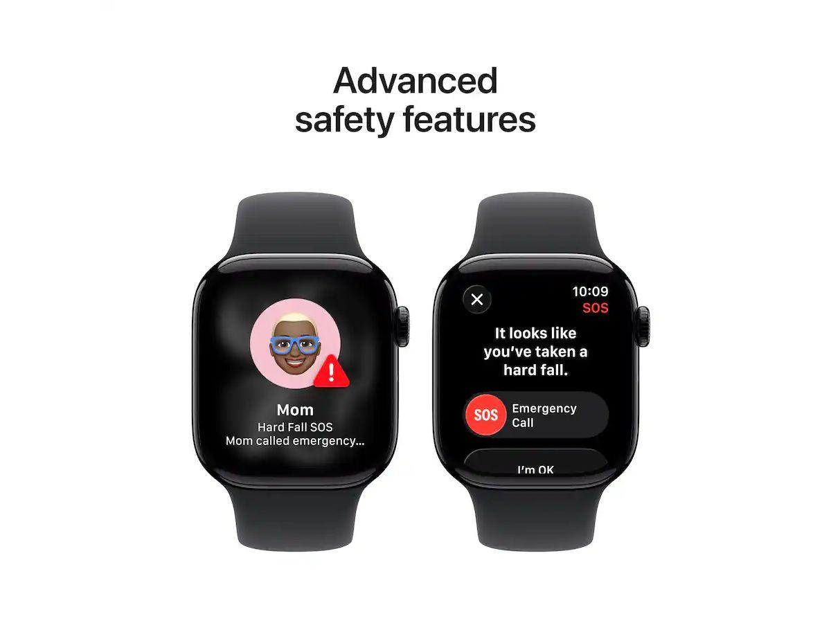 Apple Watch Series 11 GPS - 42 mm - Aluminium noir de jais - S/M