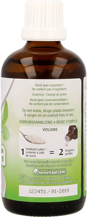 Lucovitaal Stevia liquide - 100 ml - Compléments alimentaires