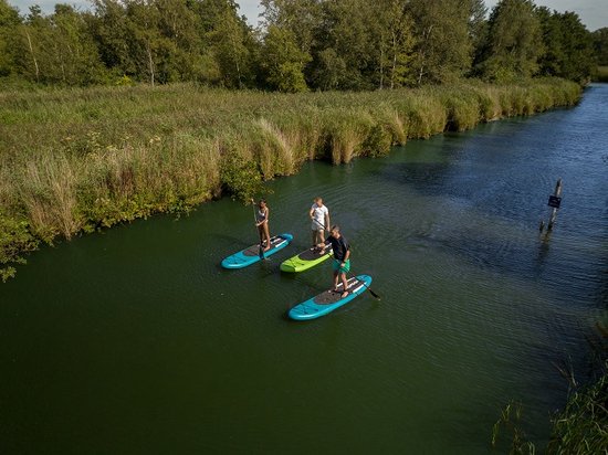 VirtuFit Supboard Cruiser 305 - Bleu - Stand Up Paddle Board - Supboard Inflatable - Pour débutants et confirmés - Avec siège de kayak, accessoires et sac de transport - Surface antidérapante - Pagaie réglable - Max. 180 kg