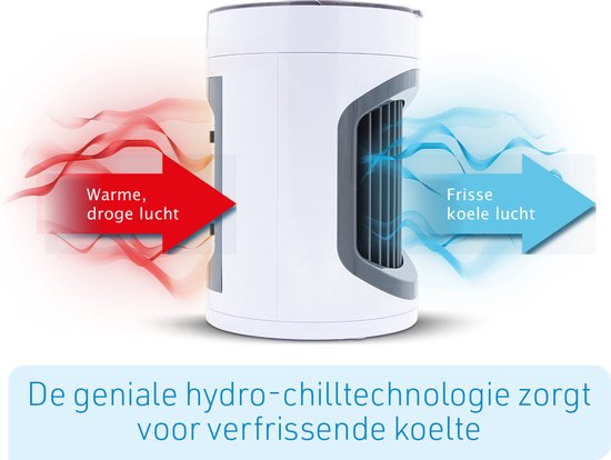 Livington SmartChill blanc - climatiseur portable - refroidissement par eau - climatiseur - 3 vitesses - effet rafraîchissant pendant 12 heures