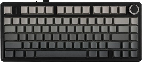 EPOMAKER x AULA F75 - Noir/Gris - Clavier mécanique sans fil - RGB - 75 % - QWERTY - Clavier gaming - Commutateurs Reaper