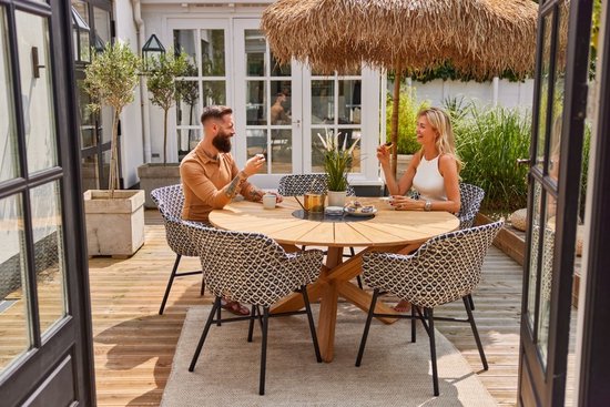 Table de jardin ronde Hartman Provence 150 cm - Teck naturel