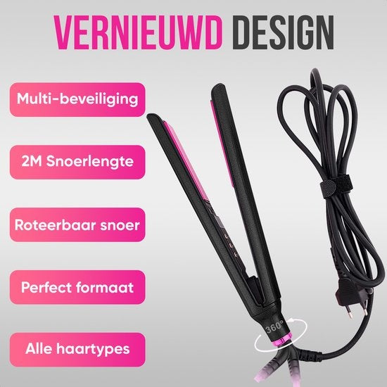 Strex Straightener - 2 in 1 - Straighten and Curl - Ceramic - 120℃/230℃ - Fer à friser