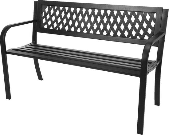 Banc de jardin - Relaxwonen - 119 X 50 X 75 cm - Noir