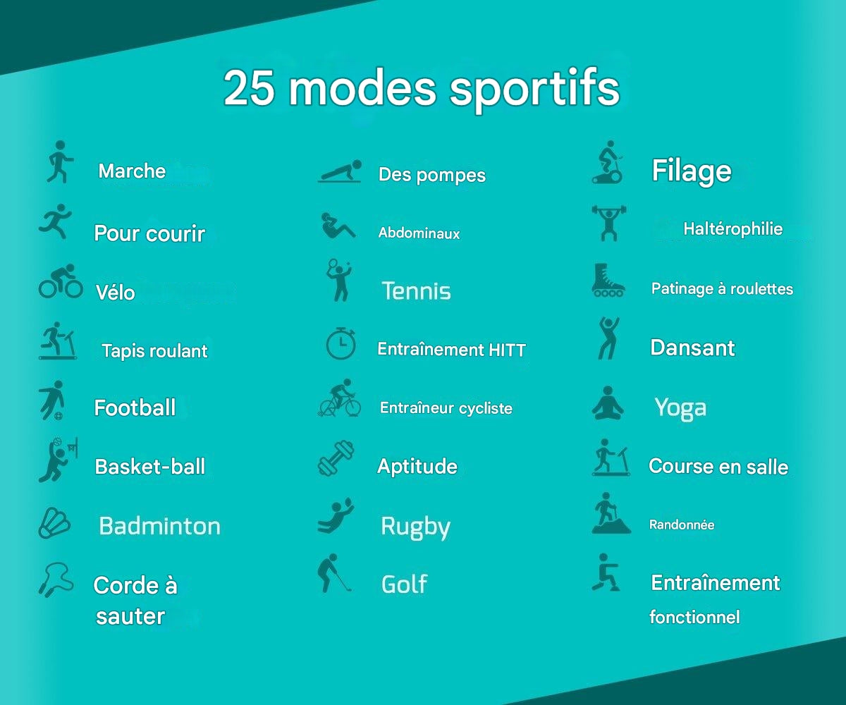 Montre connectée FITAGE, Traceur d'activité, Podomètre, Rose