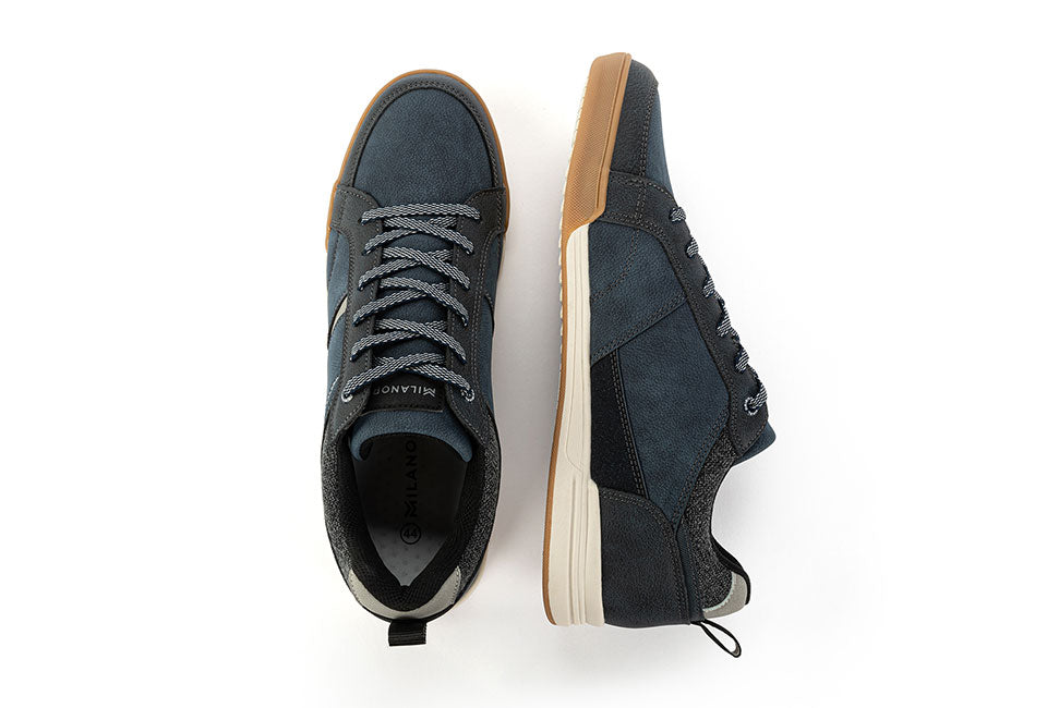 Milanoro - Baskets confortables pour hommes - Bleu marine - Taille 40