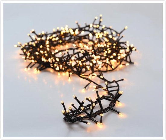 Micro Cluster 200 led - 4m - extra warm white - Batterie - Fonctions d'éclairage - Mémoire - Minuterie