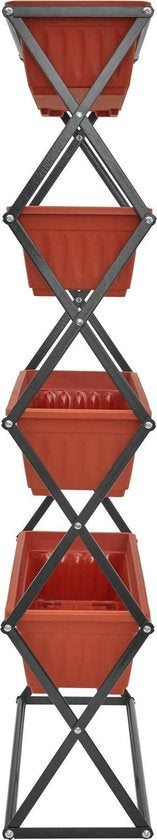 tectake - Support vertical pour plantes avec 4 bacs - 403445