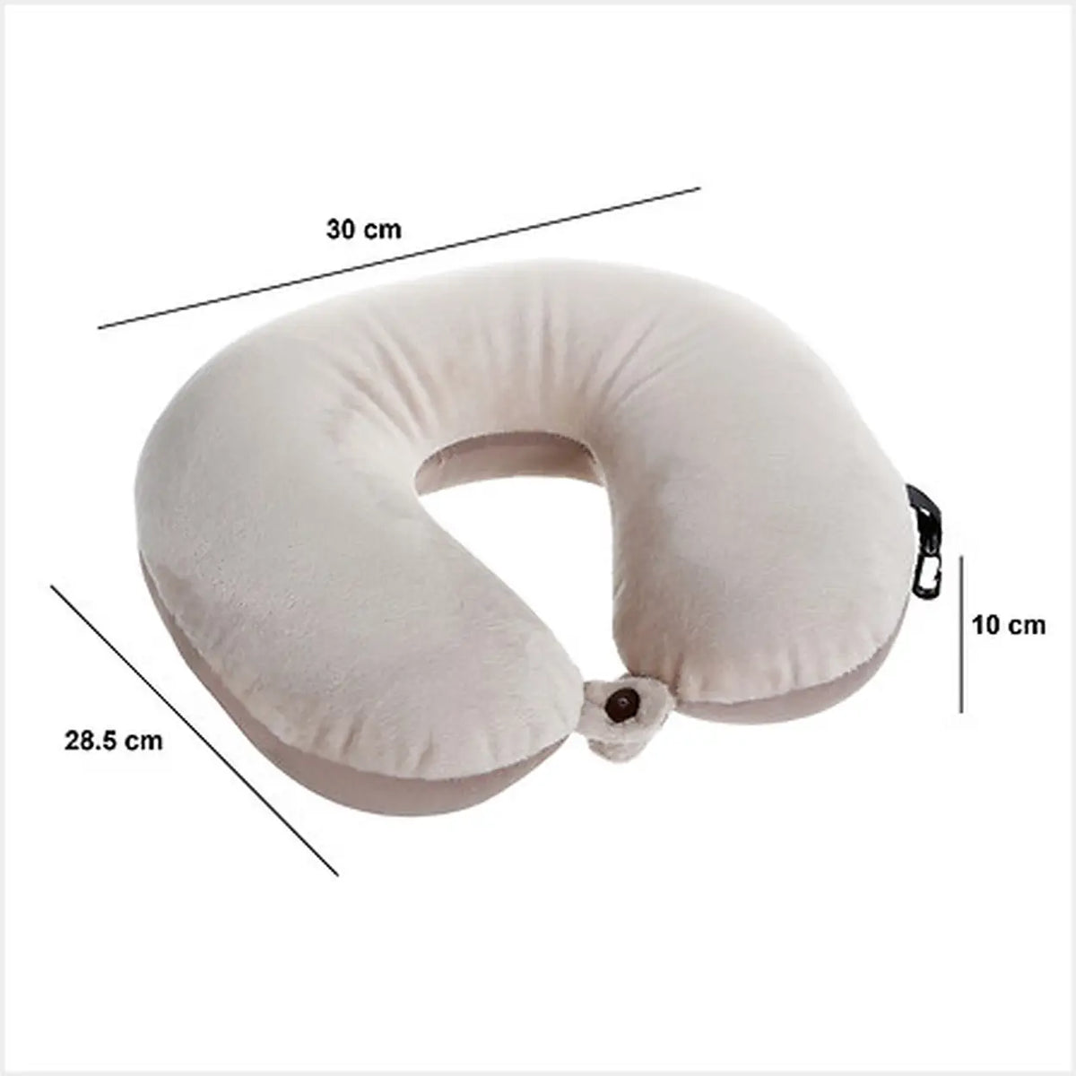 Oreiller cervical 5Five Velvet - Velours et mousse à mémoire de forme - Avec fermeture à glissière - Décoratif