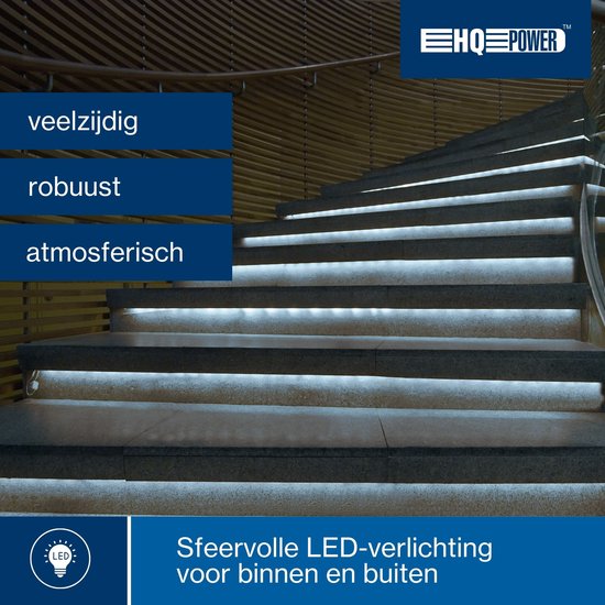 Guirlande lumineuse HQ-Power, 36 LED/mètre, 1 canal, pour l'intérieur et l'extérieur, blanc froid, 45 m