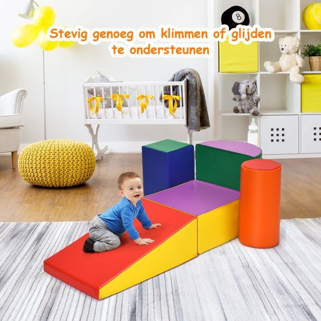 Coast Crawl and Climb Foam Play Set Colourful Fun Foam Play Set 5-piece Lightweight Interactive Set Colourful
