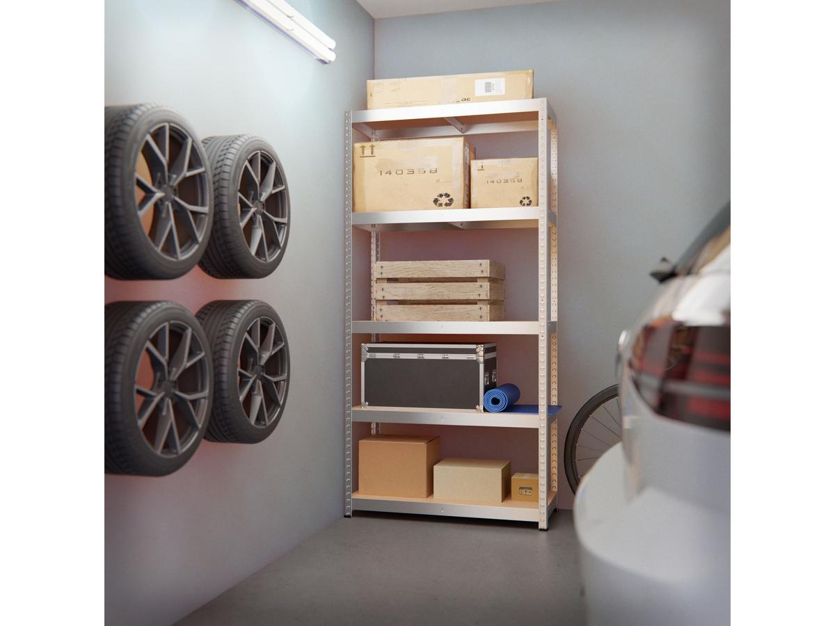 Étagère métallique Metalkas - Acier - Noir - 40 x 90 x 180 cm - Capacité de charge : 175 kg - Lot de 2