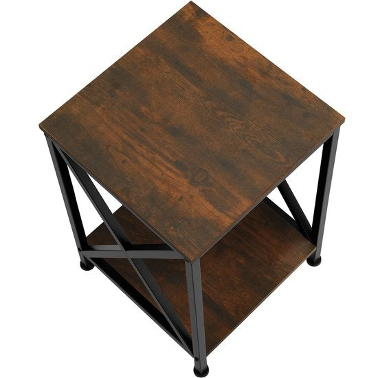 tectake® - Table d'appoint Carlton industrial dark - 404358