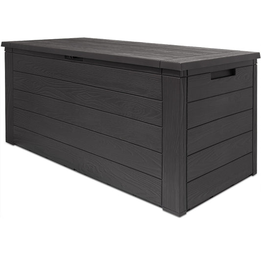 Deuba Storage Box Anthracite 120 x 46 x 57cm - Extérieur - Convient pour la terrasse, le balcon et le jardin
