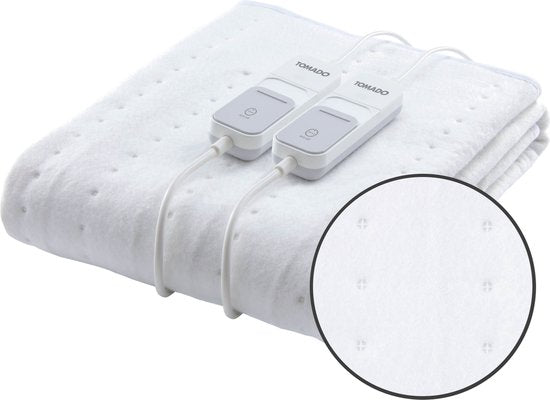 Tomado TEB1502W - Sous-couverture électrique - 2 personnes - 160 x 140 cm - 2 interrupteurs - Blanc