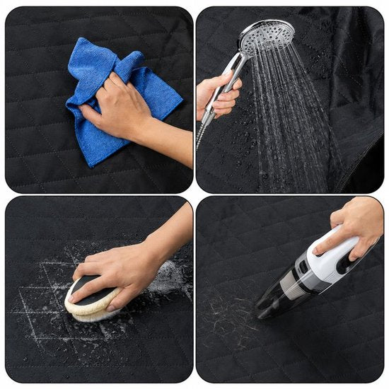 Ceruzo Couverture pour chien pour voiture - Siège arrière - Coffre - Imperméable - Antidérapante - Noire