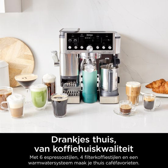 Machine à café Ninja Luxe Café PRO pour expresso et café filtre avec mousseur à lait - ES701EU