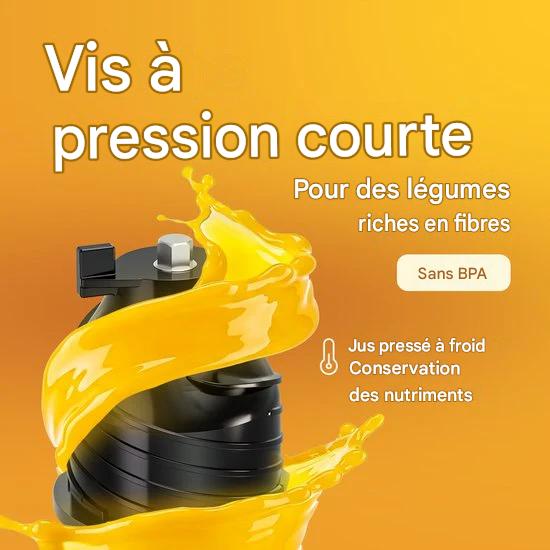 KitchenBrothers Extracteur de jus - Vertical - Presse-agrumes - Presse-légumes et fruits - 126 mm - 750 ml - Noir