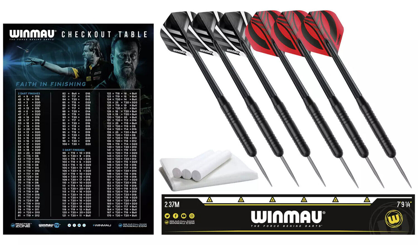 Winmau Blade 6 fléchettes avec étui de rangement - Noir - 60×54×8 cm