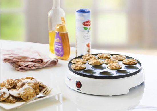 Poêle à poffertjes Bestron - APFM700W - 800 W - Appareil à poffertjes - Électrique - Blanc - Garantie de 5 ans