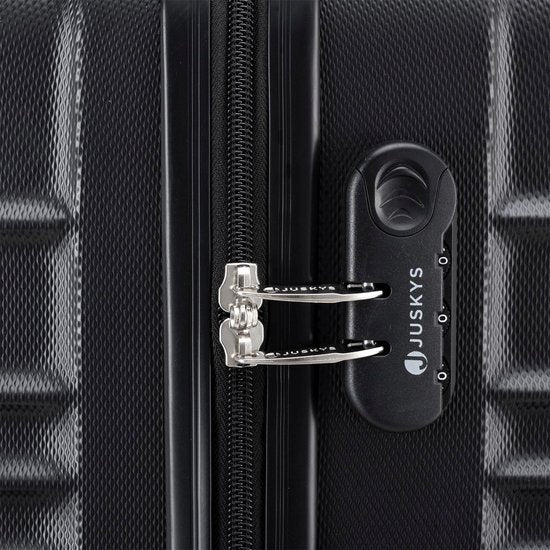 Trolley Travel Case Set / Suitcase Set Rome - 4-Piece - Black - ABS