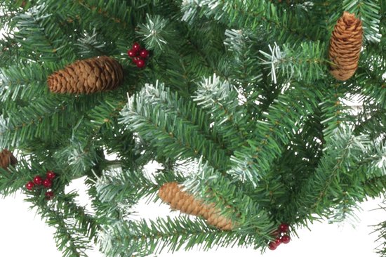 Cadeaux de Noël Sapin de Noël Empire Epicéa avec neige et pommes de pin - 180 cm - 708 bourgeons