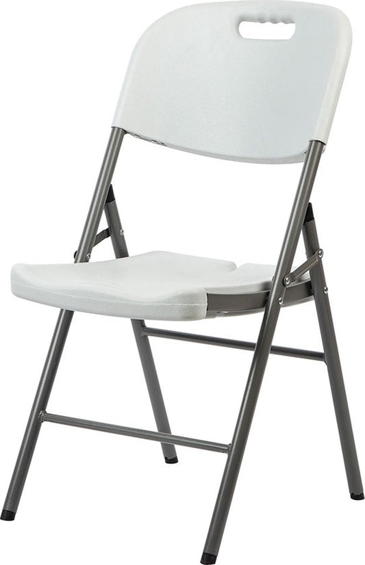 BRASQ Chaise pliante blanche - Chaise pliante - Chaise pliante 45x50x88 cm - PVC - Chaise de salle à manger