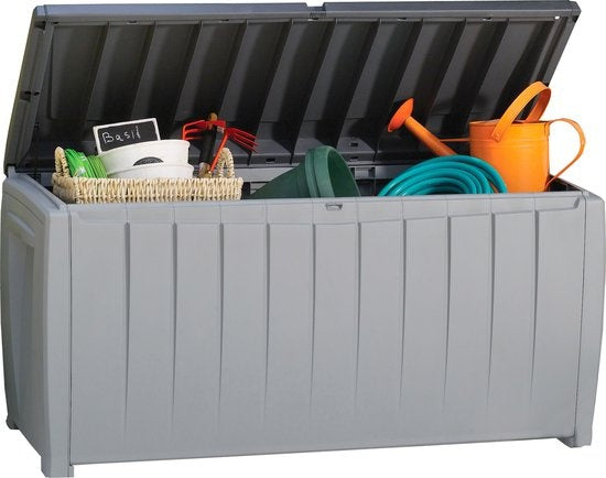 Keter Novel Boîte de rangement - 340L - 124x55x62.5cm - Gris