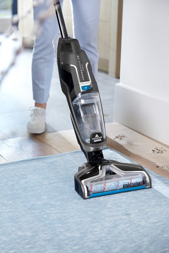 BISSELL CrossWave C6 Cordless Pro Floor Cleaner - 3 in 1 Vacuum, Mop & Dry - Aspirateur sans sac en acier - pour carrelage, sols en bois et moquette - 3570N