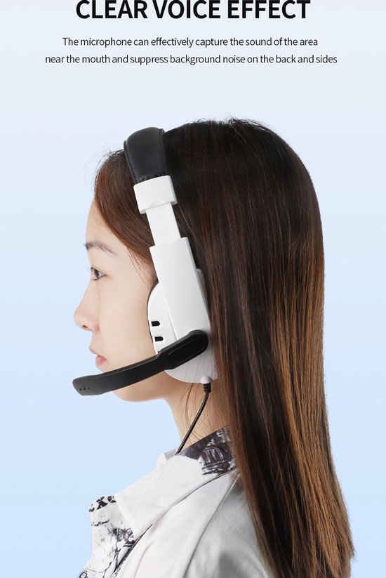 Casque Dobe Stereo - pour PS5, PS4, XBOX ONE, PC, SWITCH - Blanc