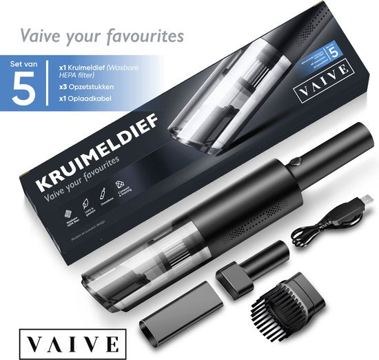 VAIVE Aspirateur de mie sans fil - Accessoires inclus - Moderne - Aspirateur à main