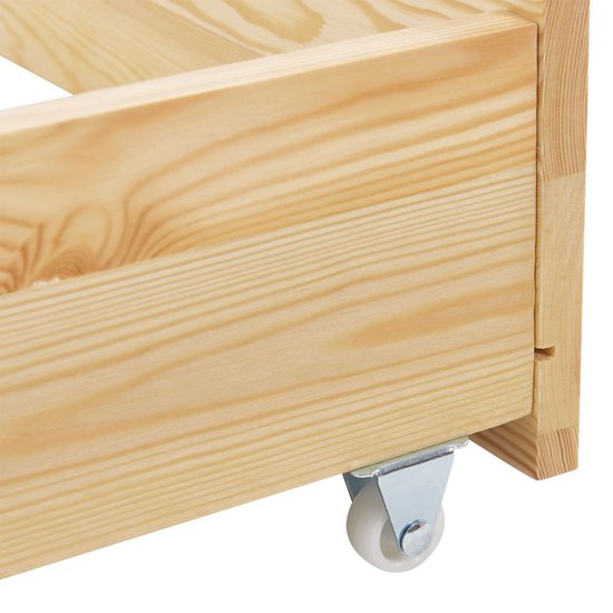Lit enfant Marli - 90 x 200 cm - Couleur bois - Tiroirs de lit inclus