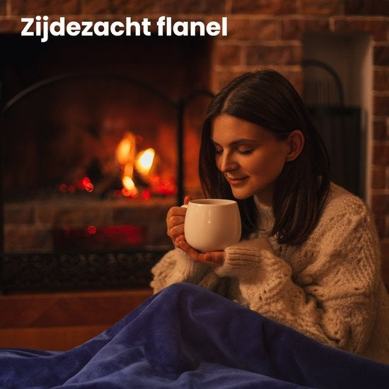 Couverture électrique Auronic - Couverture chauffante - 9 niveaux de chaleur - 2 personnes - 200x150 - Bleu